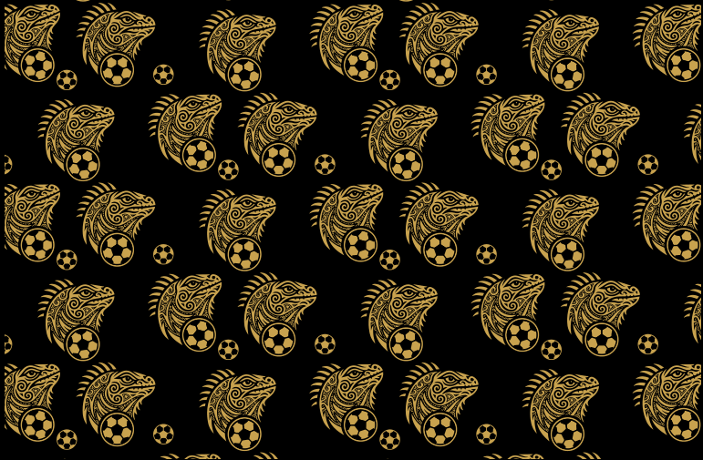 Barbican's ornamental iguana identity artwork